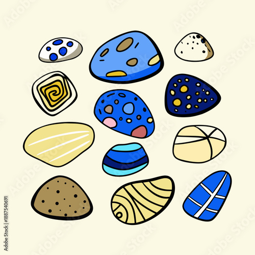 Colorful stones illustration