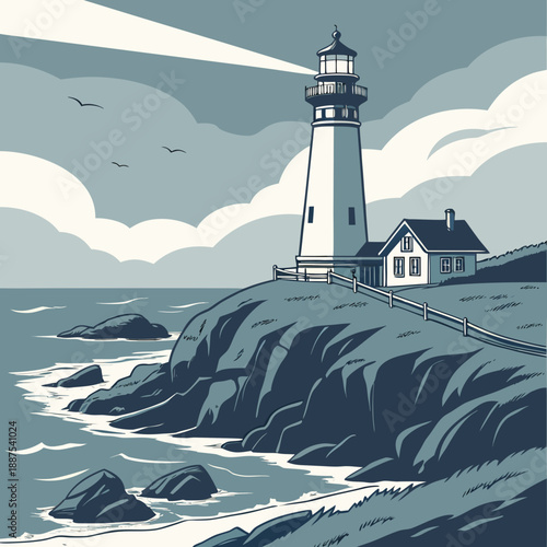 Lighthouse by the sea