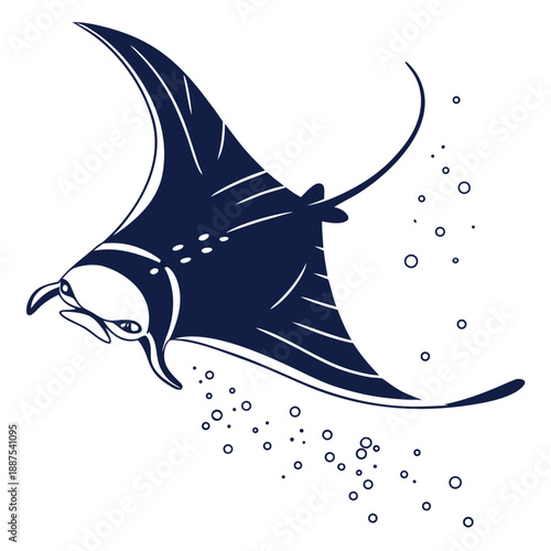Illustration of a manta ray