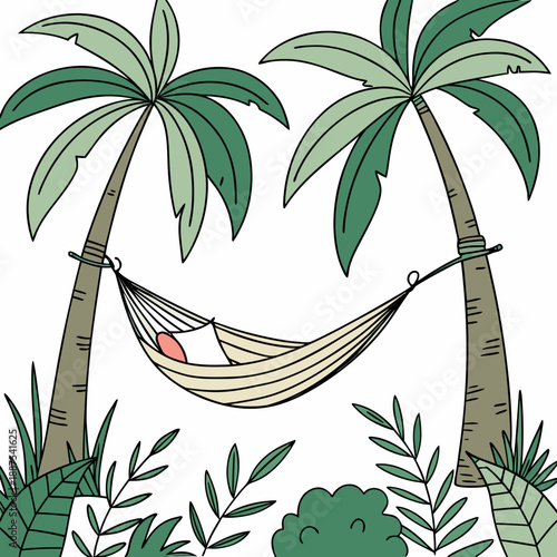 Tropical paradise hammock