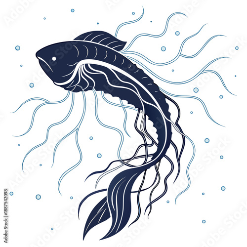 Illustrative betta fish