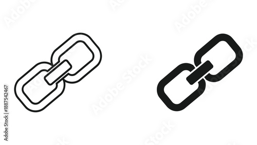 Chain link icon set