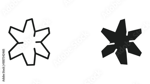 Simple black star shapes on white background