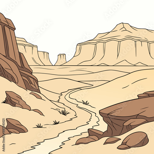 Desert canyon landscape