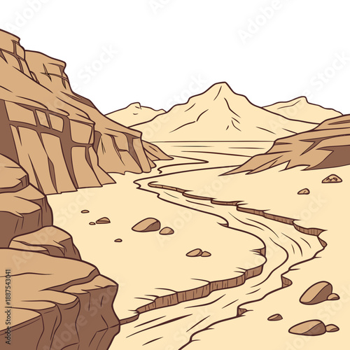 Desert canyon landscape