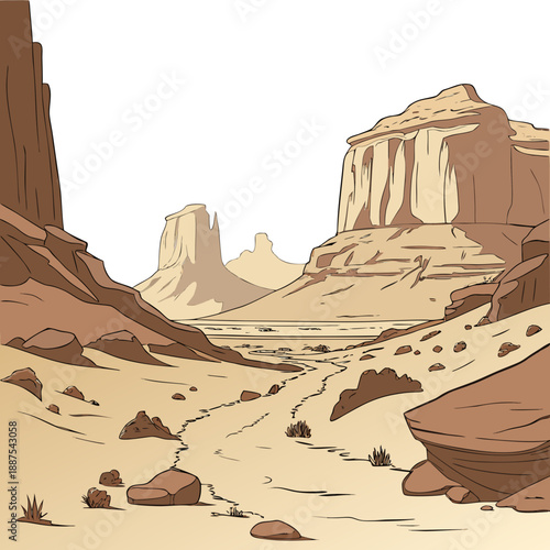 Desert canyon landscape