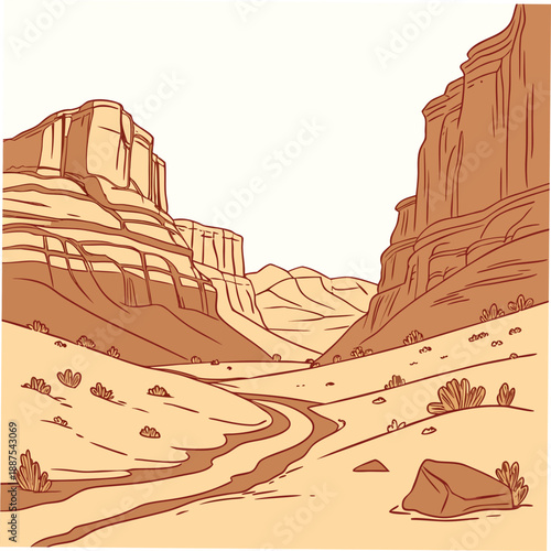 Desert canyon landscape