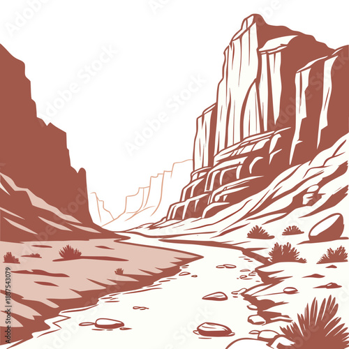Desert canyon landscape