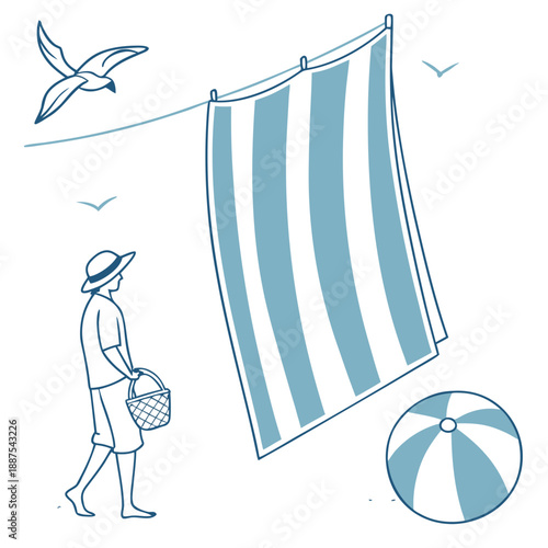 Beach day illustration