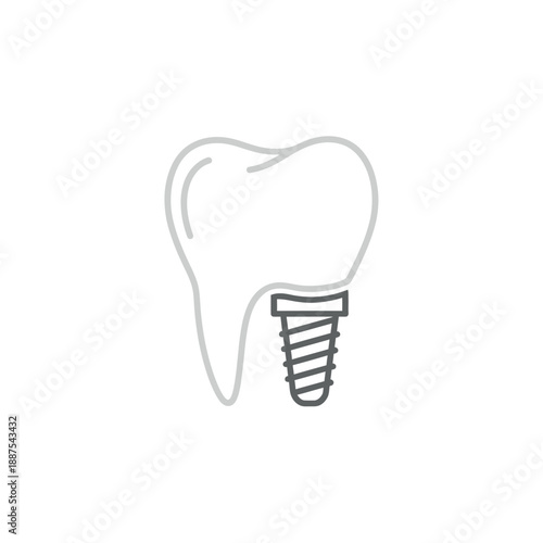 Dental implant icon