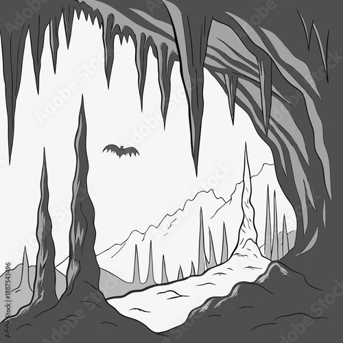 Cave with bat