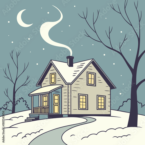 Cozy winter cottage