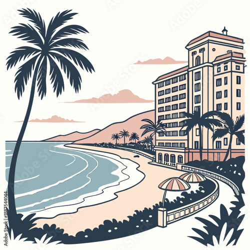 Tropical beach resort