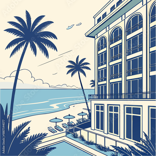 Luxurious beachfront resort