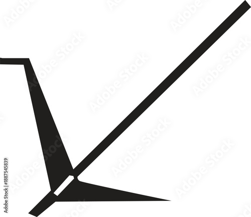 Traditional Wooden Plough Langol Farming Tool Vector