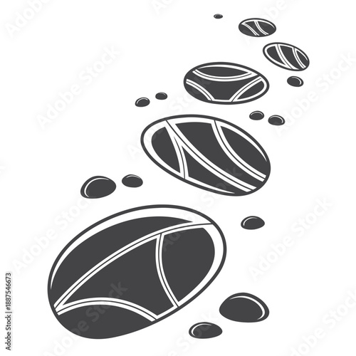 Balancing stones in nature