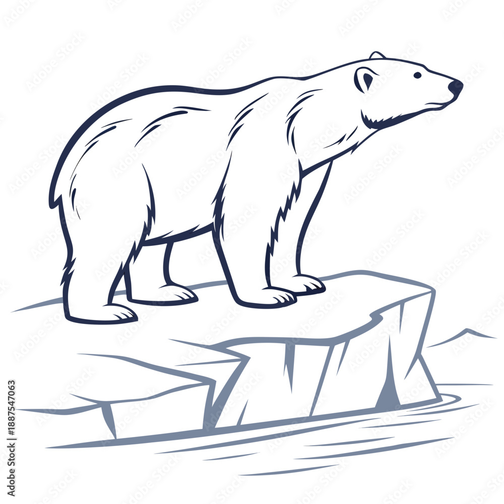 Fototapeta premium Polar bear on ice