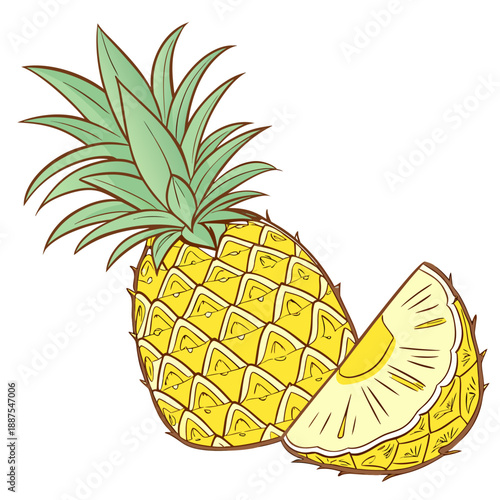 Sliced pineapple