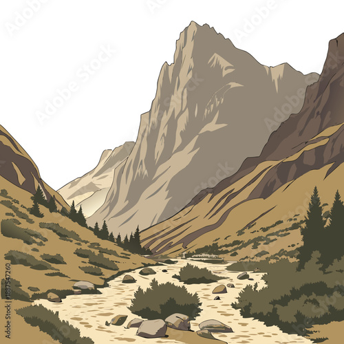 Mountain valley landscape
