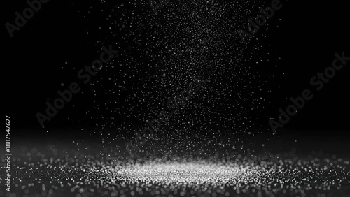 Ethereal Sparkle Particle Burst Against Charcoal Background
