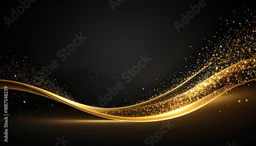 黒の背景と金のライン