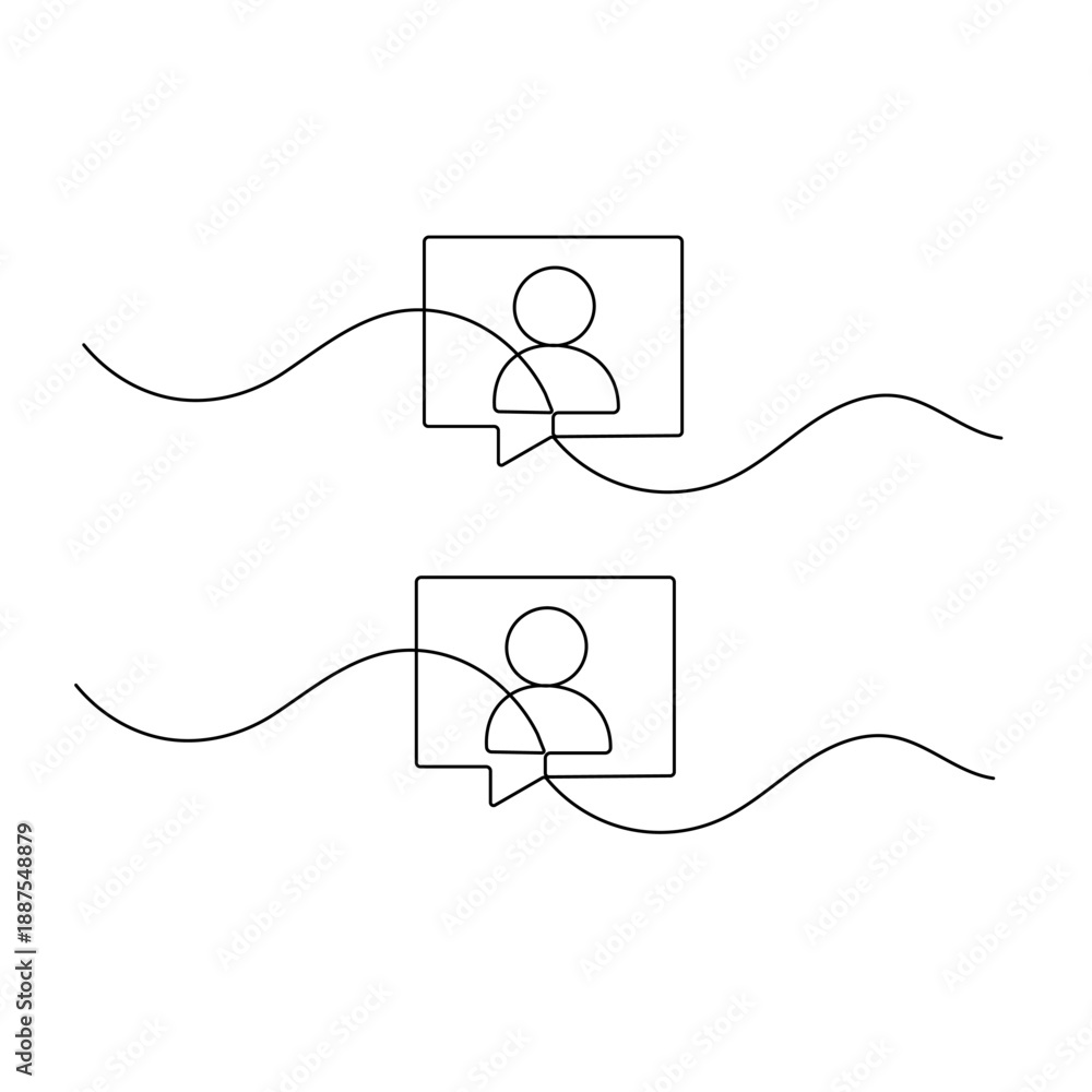 Obraz premium Simple hand-drawn doodle of a user account identity symbol in modern style