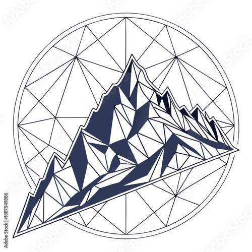 Abstract mountain landscape