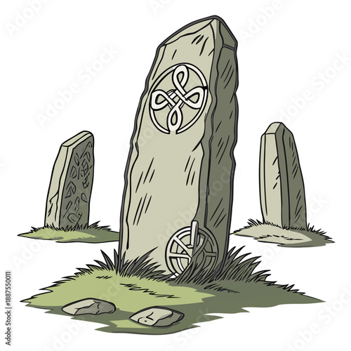 Ancient celtic standing stones