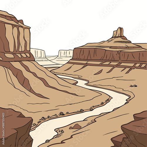 Desert canyon landscape