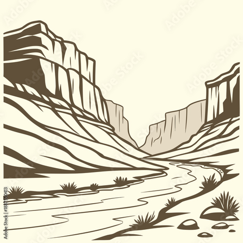 Desert canyon landscape