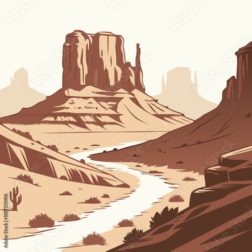 Desert canyon landscape