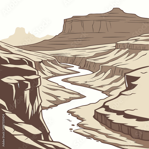 Desert canyon landscape