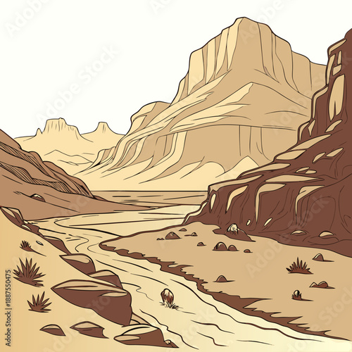 Desert canyon landscape