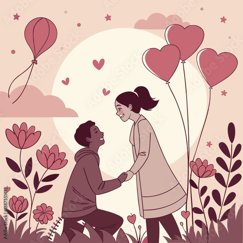 romantic couple kissing