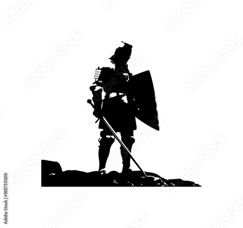 Knight in Armor with Shield