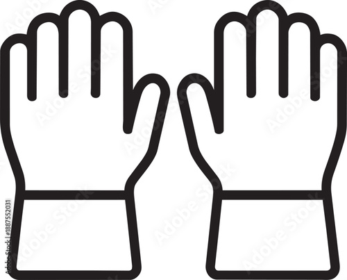 Safety protective gloves icon outline