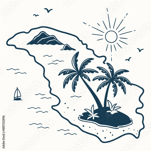 Tropical island paradise