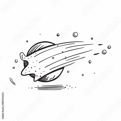Abstract illustration of a comet