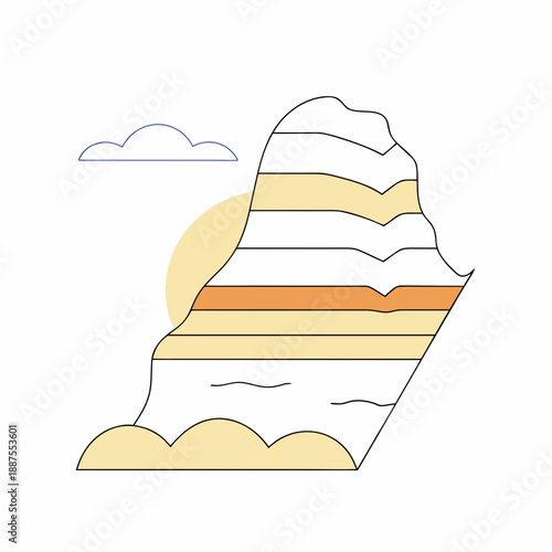 Strata and clouds illustration