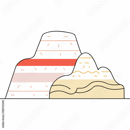 Stratified rock layers