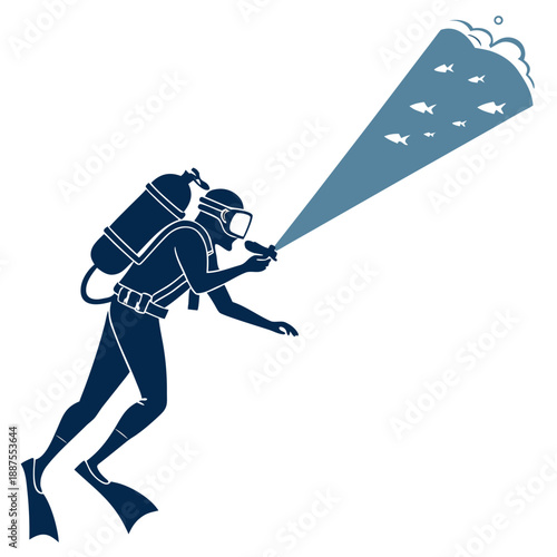 Scuba diver exploring underwater