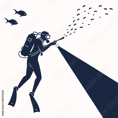 Scuba diver exploring underwater