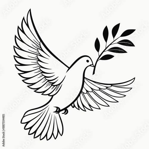 dove with wings