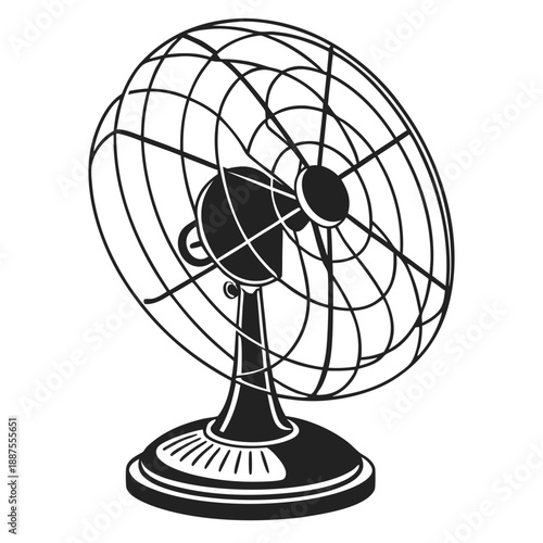 fan isolated on black