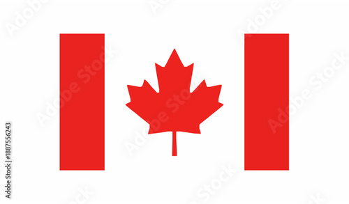 SEO-Friendly Title
Canada flag flat vector icon with red maple leaf isolated on white background