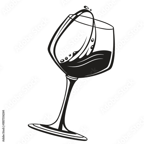 wine glass and bottle