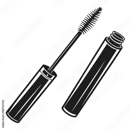 mascara brush vector illustration