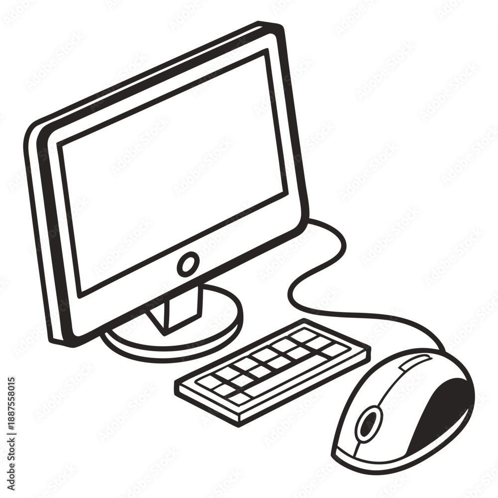 Fototapeta premium computer mouse and keyboard