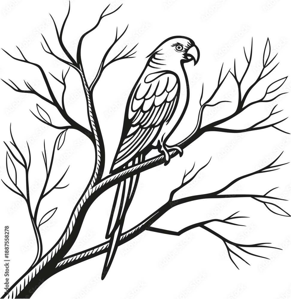 Fototapeta premium bird on a branch
