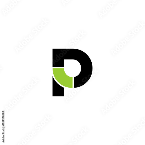 Modern Abstract Letter P Logo Design – Minimal Monogram Brand Icon